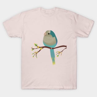 Cute egg shaped blue quaker parrot or monk parakeet T-Shirt